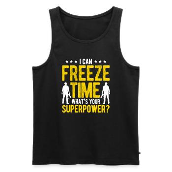 Fotografie Fotograf - Männer Premium Bio Tank Top - Schwarz - Vorne - Michal (187cm)