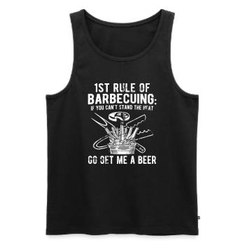 Grillparty Spruch Zum Grillen Grill - Männer Premium Bio Tank Top - Schwarz - Vorne - Michal (187cm)