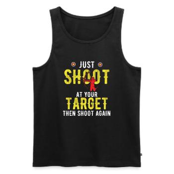 Bogenschießen Archery - Männer Premium Bio Tank Top - Schwarz - Vorne - AI Model Male 178 light (178cm)