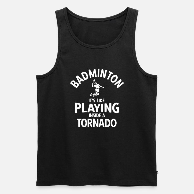 Badminton - Männer Premium Bio Tank Top - Schwarz