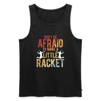 Badminton - Männer Premium Bio Tank Top - Schwarz - Vorne - Michal (187cm)
