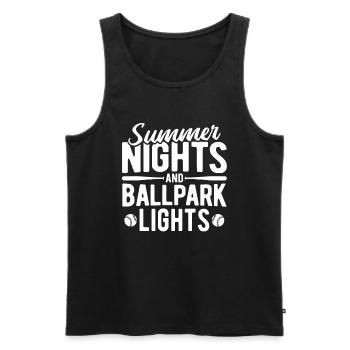 Baseball - Männer Premium Bio Tank Top - Schwarz - Vorne - Michal (187cm)