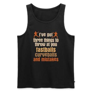 Baseball - Männer Premium Bio Tank Top - Schwarz - Vorne - AI Model Male 178 light (178cm)