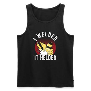 Schweißen Für Schweißer - Männer Premium Bio Tank Top - Schwarz - Vorne - Michal (187cm)