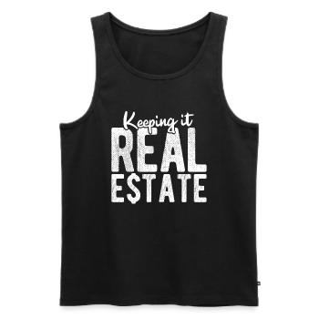 Immobilien-Händler Für Immobilien-Makler - Männer Premium Bio Tank Top - Schwarz - Vorne - Michal (187cm)