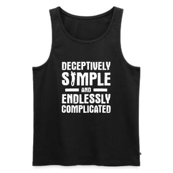 Golfplatz zum Golfen Golf - Männer Premium Bio Tank Top - Schwarz - Vorne - Michal (187cm)
