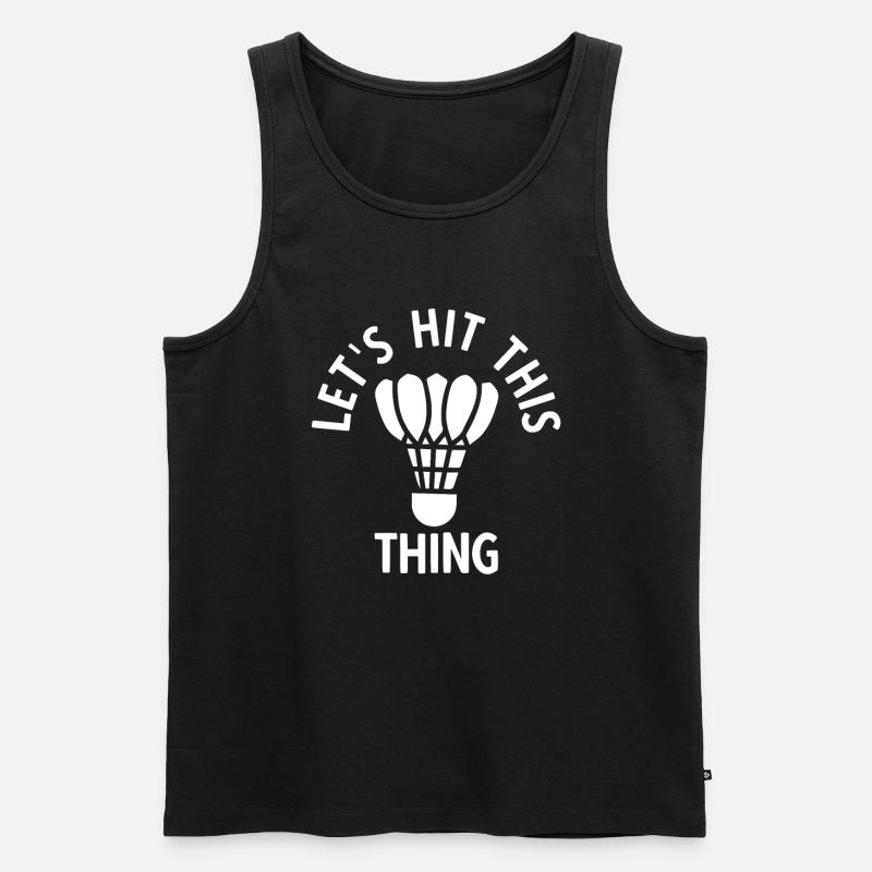 Badminton - Männer Premium Bio Tank Top - Schwarz