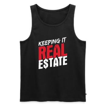 Immobilien-Händler Für Immobilien-Makler - Männer Premium Bio Tank Top - Schwarz - Vorne - Michal (187cm)