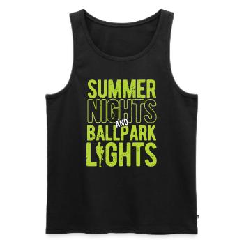 Baseball - Männer Premium Bio Tank Top - Schwarz - Vorne - Michal (187cm)