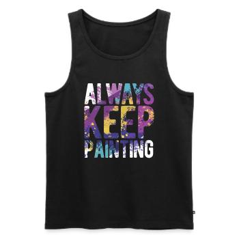 Maler Zeichner für Künstler - Männer Premium Bio Tank Top - Schwarz - Vorne - Michal (187cm)