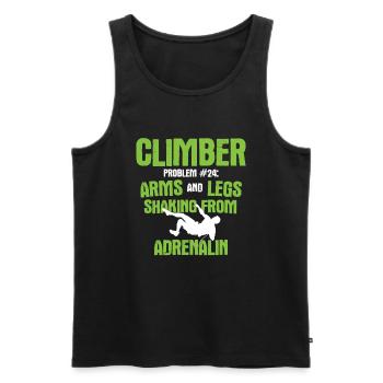 Klettern Bouldern - Männer Premium Bio Tank Top - Schwarz - Vorne - Michal (187cm)
