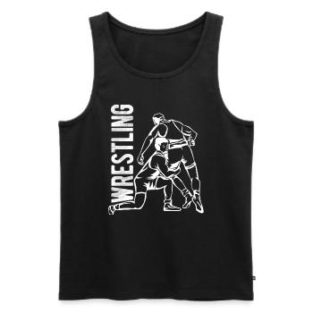 Grappling Martial Arts Wrestling - Männer Premium Bio Tank Top - Schwarz - Vorne - Michal (187cm)