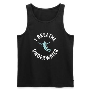 Apnoetaucher Freitaucher Taucher - Männer Premium Bio Tank Top - Schwarz - Vorne - AI Model Male 178 light (178cm)