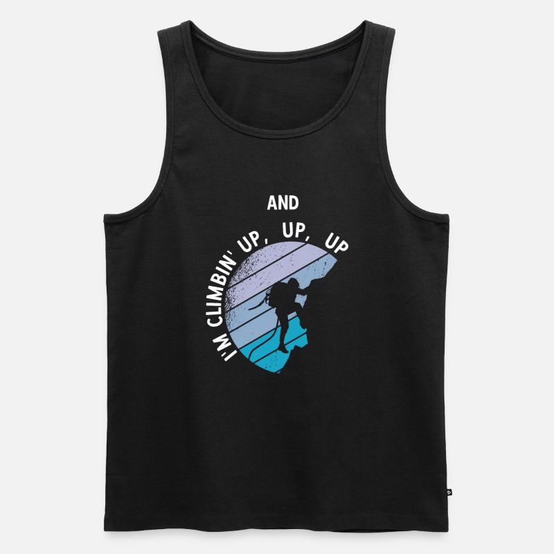 Klettern Bouldern - Männer Premium Bio Tank Top - Schwarz