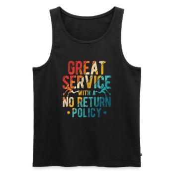 Tennisplatz Spruch Für Tennis - Männer Premium Bio Tank Top - Schwarz - Vorne - Michal (187cm)