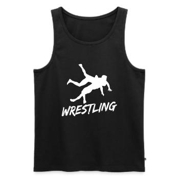 Grappling Martial Arts Wrestling - Männer Premium Bio Tank Top - Schwarz - Vorne - Michal (187cm)