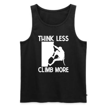 Klettern Bouldern - Männer Premium Bio Tank Top - Schwarz - Vorne - AI Model Male 178 light (178cm)