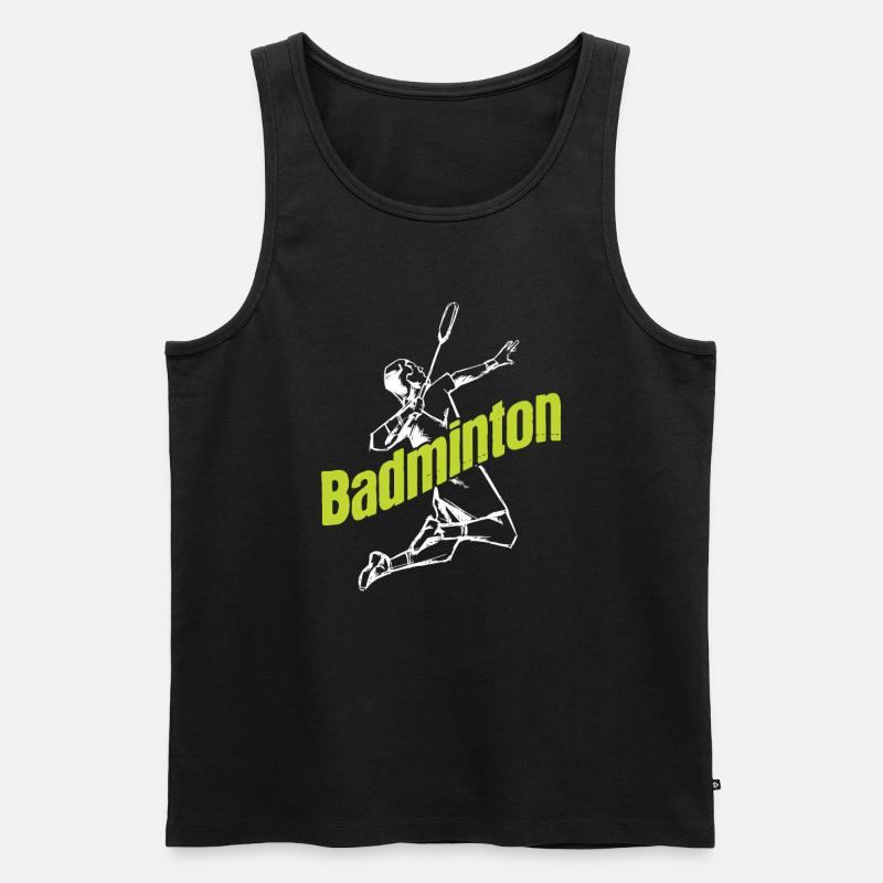Badminton - Männer Premium Bio Tank Top - Schwarz
