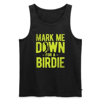 Golfplatz zum Golfen Golf - Männer Premium Bio Tank Top - Schwarz - Vorne - Michal (187cm)