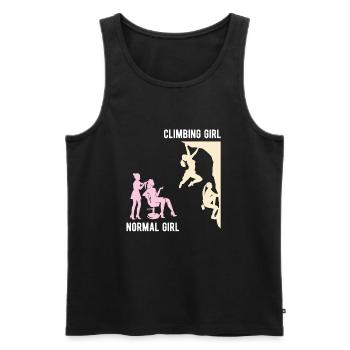 Klettern Bouldern - Männer Premium Bio Tank Top - Schwarz - Vorne - Michal (187cm)