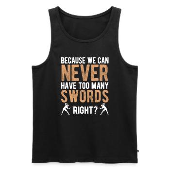 Fechten - Männer Premium Bio Tank Top - Schwarz - Vorne - Michal (187cm)