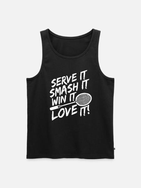 Badminton - Männer Premium Bio Tank Top - Schwarz