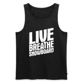 Snowboard Spruch für Snowboarder - Männer Premium Bio Tank Top - Schwarz - Vorne - Michal (187cm)