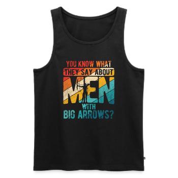 Bogenschießen Archery - Männer Premium Bio Tank Top - Schwarz - Vorne - Michal (187cm)