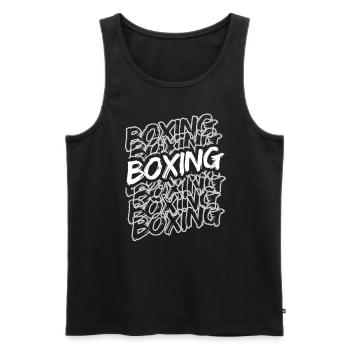 Boxsport Boxing - Männer Premium Bio Tank Top - Schwarz - Vorne - Michal (187cm)