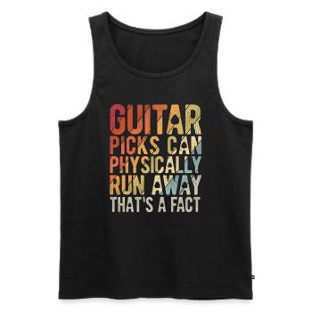 Akustik Spruch Für E-Gitarre Konzert Gitarre - Männer Premium Bio Tank Top - Schwarz - Vorne - Michal (187cm)