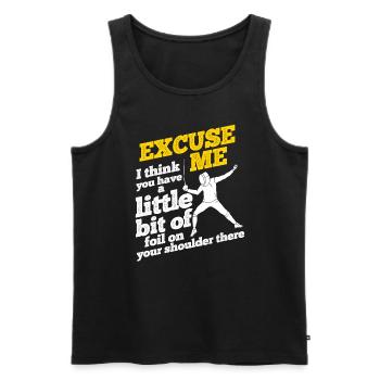Fechten - Männer Premium Bio Tank Top - Schwarz - Vorne - Michal (187cm)