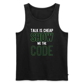 Software Ingenieur Informatiker Programmierer - Männer Premium Bio Tank Top - Schwarz - Vorne - AI Model Male 178 light (178cm)