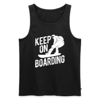 Snowboard Spruch für Snowboarder - Männer Premium Bio Tank Top - Schwarz - Vorne - Michal (187cm)