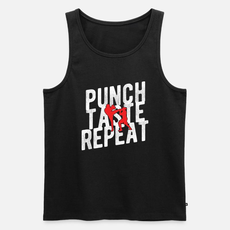 Kickboxing - Männer Premium Bio Tank Top - Schwarz