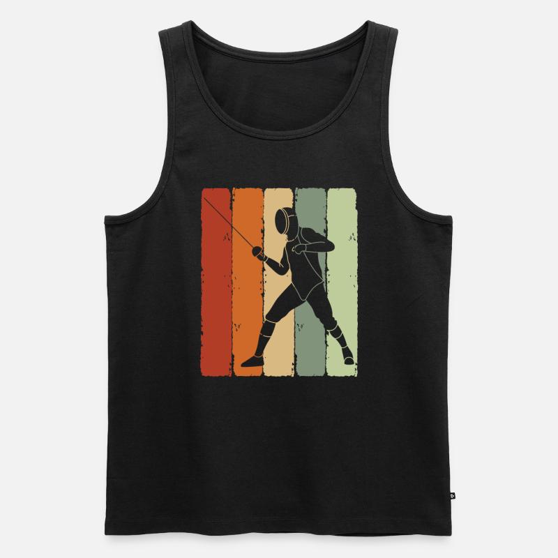 Fechten - Männer Premium Bio Tank Top - Schwarz