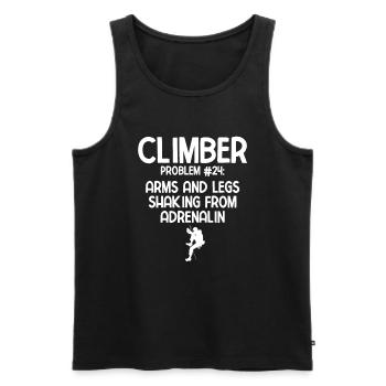 Klettern Bouldern - Männer Premium Bio Tank Top - Schwarz - Vorne - Michal (187cm)