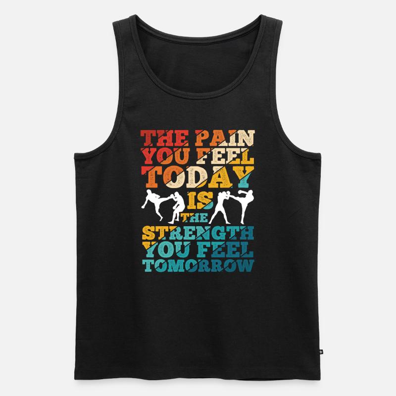 Kickboxing - Männer Premium Bio Tank Top - Schwarz
