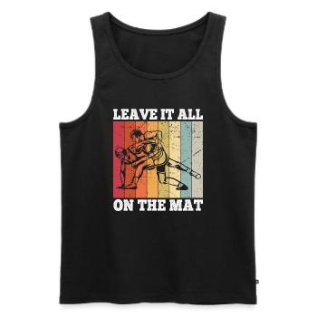 Grappling Martial Arts Wrestling - Männer Premium Bio Tank Top - Schwarz - Vorne - Michal (187cm)