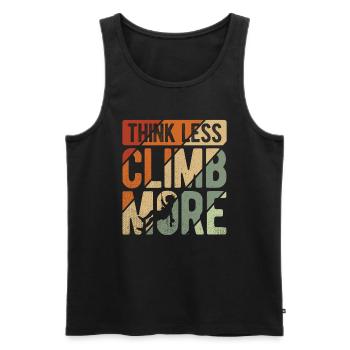 Klettern Bouldern - Männer Premium Bio Tank Top - Schwarz - Vorne - AI Model Male 178 light (178cm)