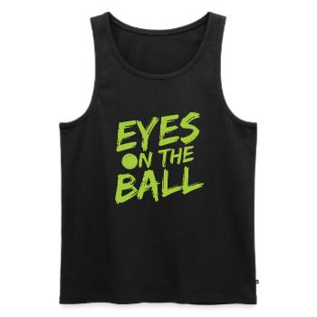 Tennisplatz Spruch Für Tennis - Männer Premium Bio Tank Top - Schwarz - Vorne - Michal (187cm)