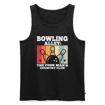 Bowling - Männer Premium Bio Tank Top - Schwarz - Vorne - Michal (187cm)