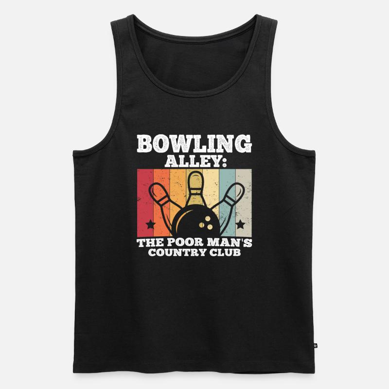 Bowling - Männer Premium Bio Tank Top - Schwarz