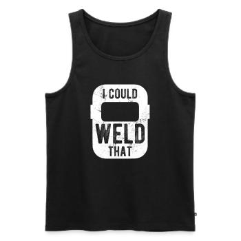 Schweißen Für Schweißer - Männer Premium Bio Tank Top - Schwarz - Vorne - Michal (187cm)