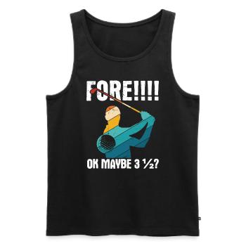 Golfplatz zum Golfen Golf - Männer Premium Bio Tank Top - Schwarz - Vorne - Michal (187cm)