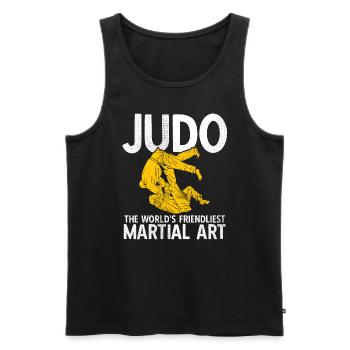 Japanischer Kampfsport Judo - Männer Premium Bio Tank Top - Schwarz - Vorne - Michal (187cm)