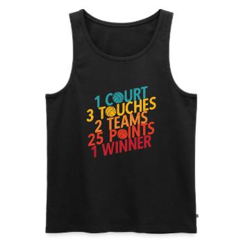 Volleyballer Spruch Für Volleyballspiel Volleyball - Männer Premium Bio Tank Top - Schwarz - Vorne - AI Model Male 178 light (178cm)