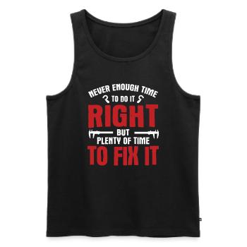 Maschinen-Bediener Maschinenführer Machinist - Männer Premium Bio Tank Top - Schwarz - Vorne - AI Model Male 178 light (178cm)