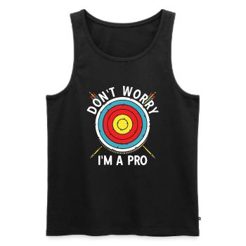 Bogenschießen Archery - Männer Premium Bio Tank Top - Schwarz - Vorne - AI Model Male 178 light (178cm)