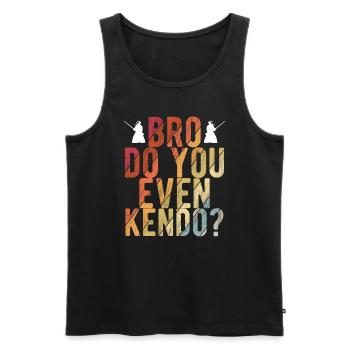 Japanischer Schwertkampf Kendo - Männer Premium Bio Tank Top - Schwarz - Vorne - Michal (187cm)