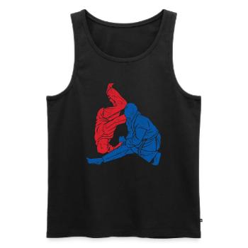 Koreanischer Kampfsport Hapkido - Männer Premium Bio Tank Top - Schwarz - Vorne - AI Model Male 178 light (178cm)